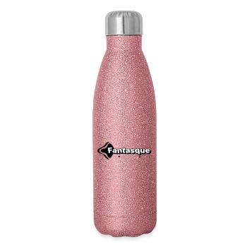 Fantasque Noir et Blanc - Gourde isotherme pailletée 500 ml - paillettes roses - Droite
