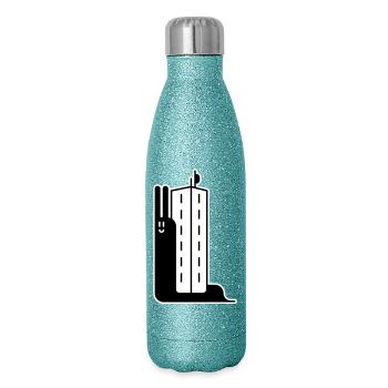 Block Snail - Glitzer Isolierflasche 500 ml - Blau Glitzer - Rechts