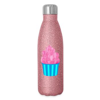 Cream Mug Strips Pink Summer Cream - Glitter Thermal Bottle 500 ml - pink glitter - Right