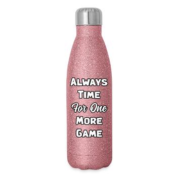 Joueur dévoué : il est toujours temps de jouer un match de plus - Gourde isotherme pailletée 500 ml - paillettes roses - Droite