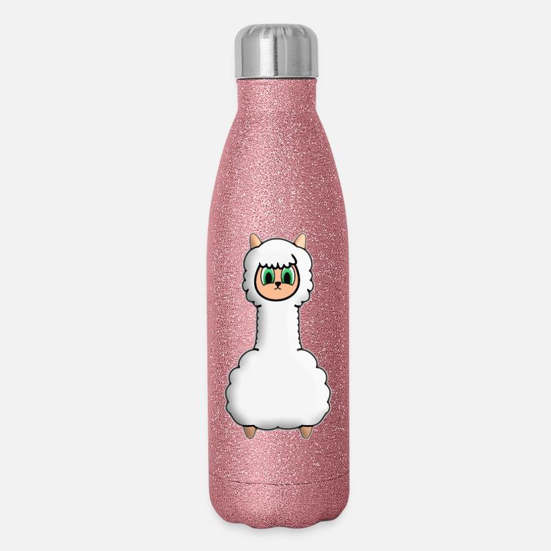 Alpaca - Glitter Thermal Bottle 500 ml - pink glitter
