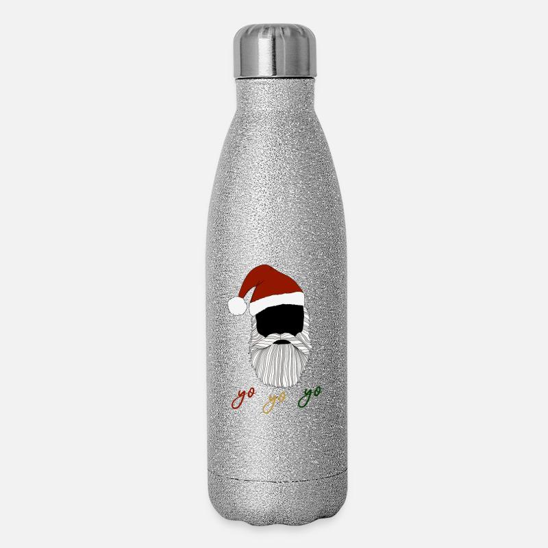 yo yo yo - Glitter Thermal Bottle 500 ml - silver glitter