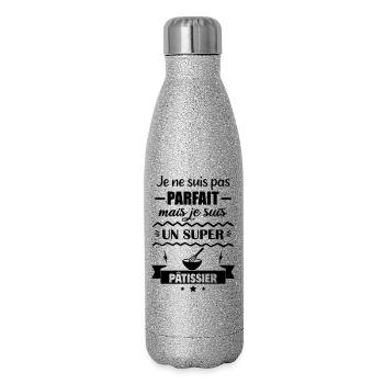 Not perfect but great pastry chef - Glitter Thermal Bottle 500 ml - silver glitter - Right