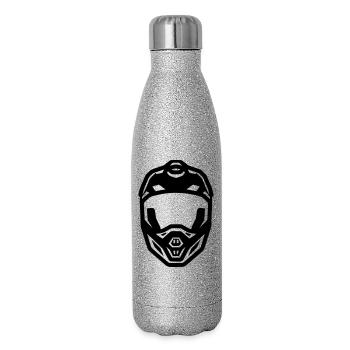MTB Helm Fullface Downhill - Glitzer Isolierflasche 500 ml - Silber Glitzer - Rechts