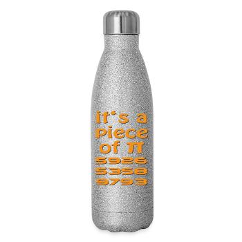 Piece of PI - Glitzer Isolierflasche 500 ml - Silber Glitzer - Rechts