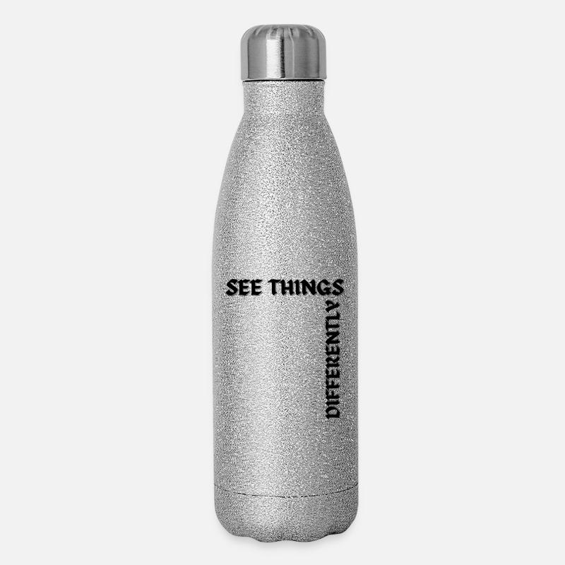See things differently - Glitzer Isolierflasche 500 ml - Silber Glitzer