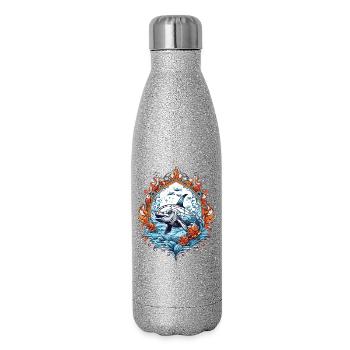 Sea Creatures, Fish - Glitter Thermal Bottle 500 ml - silver glitter - Right