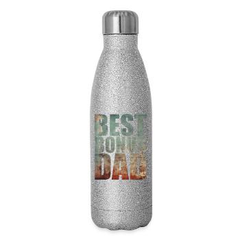 Best Bonus Dad - Glitter Thermal Bottle 500 ml - silver glitter - Right
