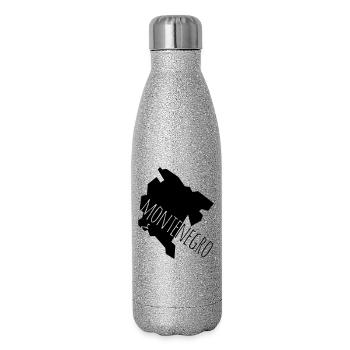 montenegro - Glitzer Isolierflasche 500 ml - Silber Glitzer - Rechts