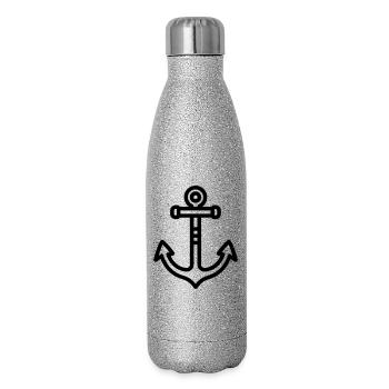 Anker - Glitzer Isolierflasche 500 ml - Silber Glitzer - Rechts
