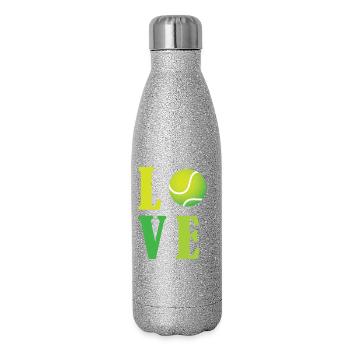 J’adore le tennis - Gourde isotherme pailletée 500 ml - paillettes argentées - Droite