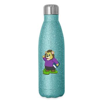 Lion Book - Glitter Thermal Bottle 500 ml - blue glitter - Right