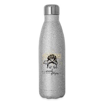 Glitter confetti saying - Glitter Thermal Bottle 500 ml - silver glitter - Right
