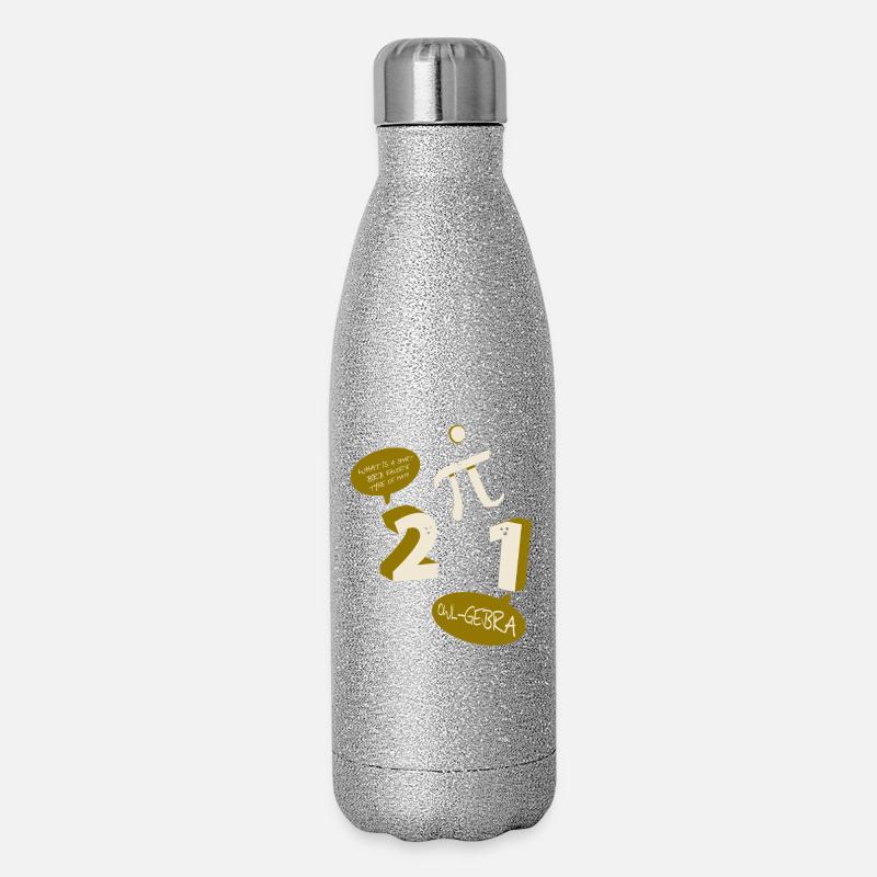 Math Math Math Professeur de mathématiques Mathématicien - Gourde isotherme pailletée 500 ml - paillettes argentées