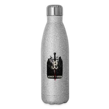 Honor i Krew Art de la résistance polonaise - Gourde isotherme pailletée 500 ml - paillettes argentées - Droite