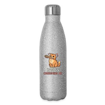 Rage Is Consuming Me Cute Cat Meme - Glitter Thermal Bottle 500 ml - silver glitter - Right
