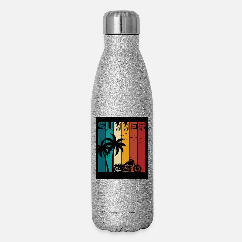 summer - Glitter Thermal Bottle 500 ml - silver glitter