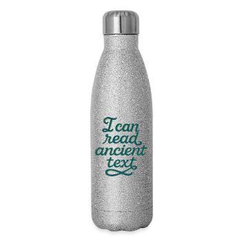 Antikes Script Tee - Glitzer Isolierflasche 500 ml - Silber Glitzer - Rechts