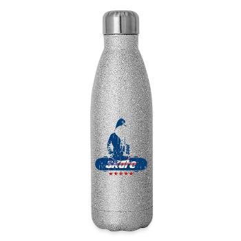 Skate Seele - Glitzer Isolierflasche 500 ml - Silber Glitzer - Rechts