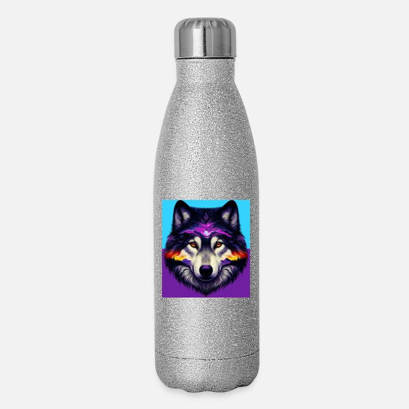 Loup - Gourde isotherme pailletée 500 ml - paillettes argentées