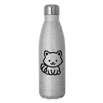 raccoon - Glitter Thermal Bottle 500 ml - silver glitter - Right