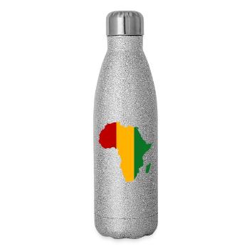 Guiena_Flagge_Afrika - Gourde isotherme pailletée 500 ml - paillettes argentées - Droite