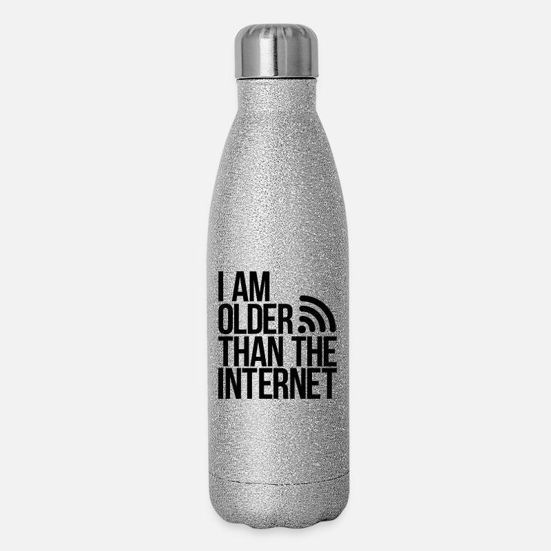 internet - Gourde isotherme pailletée 500 ml - paillettes argentées
