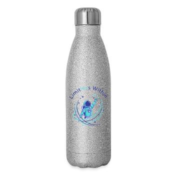Bordures intérieures - Gourde isotherme pailletée 500 ml - paillettes argentées - Droite