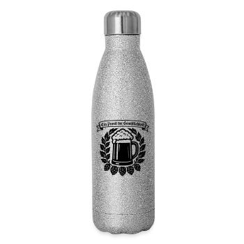 Ein Prosit der Gemütlichkeit - Gourde isotherme pailletée 500 ml - paillettes argentées - Droite