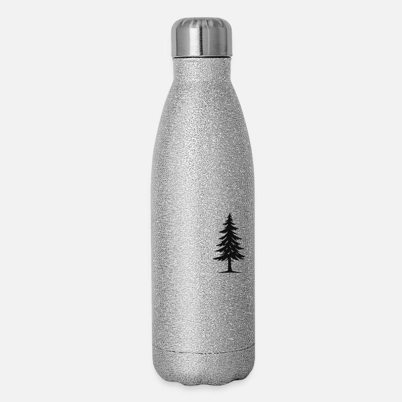 Fichte - Glitzer Isolierflasche 500 ml - Silber Glitzer