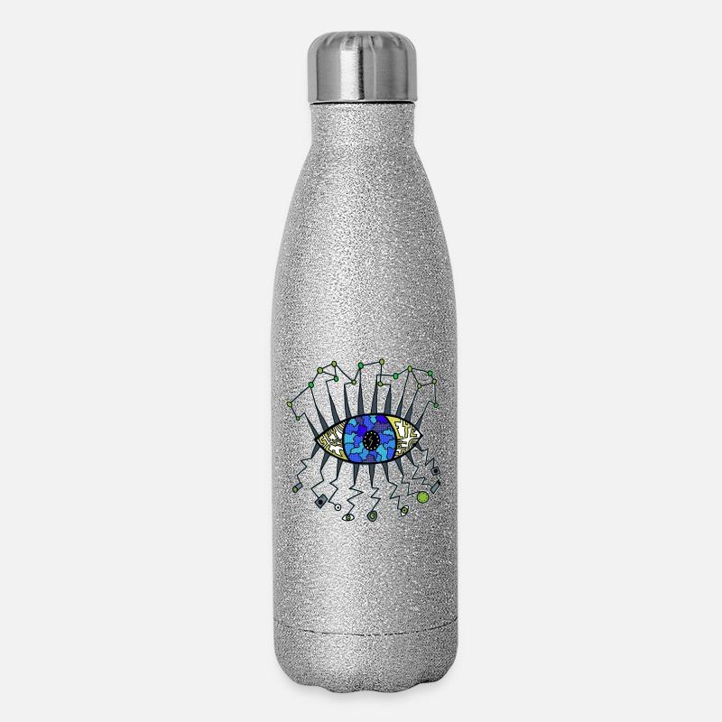 Spy eye - Glitter Thermal Bottle 500 ml - silver glitter