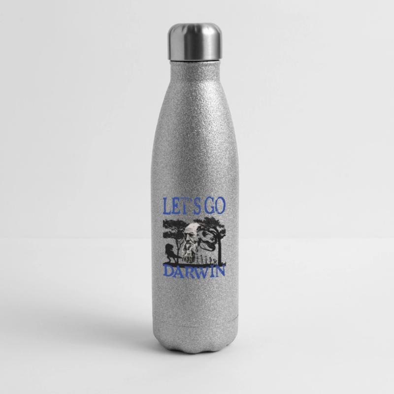 Idée cadeau textile Charles Darwin Evolution Gourde isotherme pailletée 500 ml