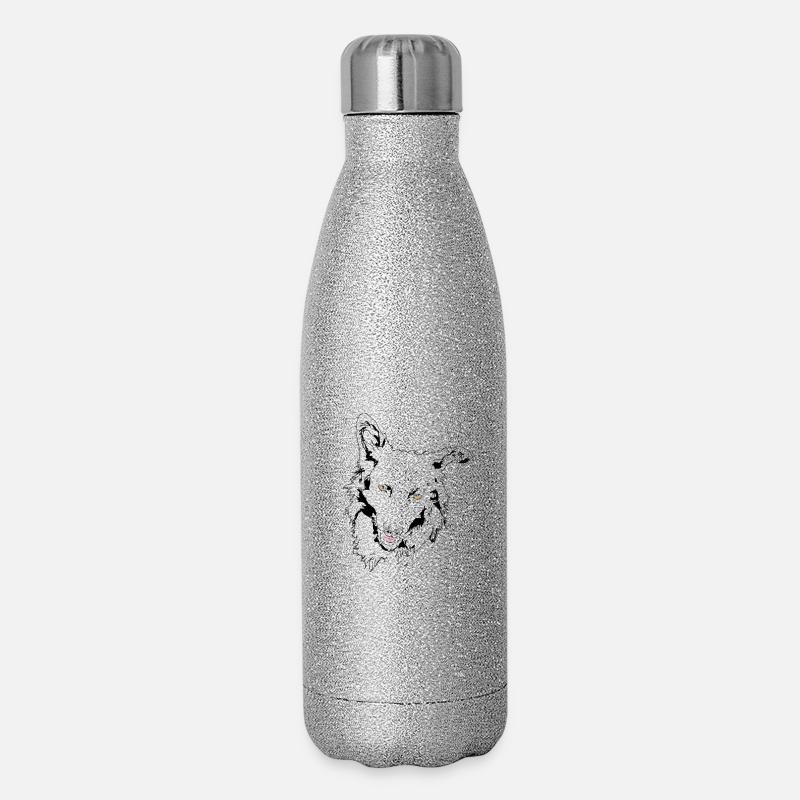Mudi - Glitter Thermal Bottle 500 ml - silver glitter