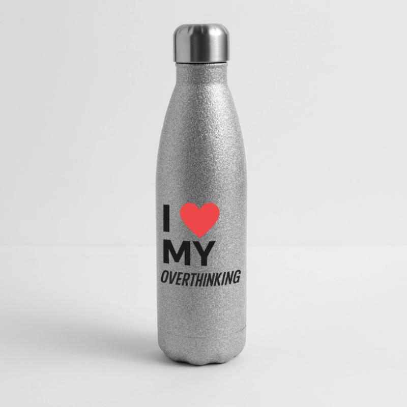 J’adore trop réfléchir Gourde isotherme pailletée 500 ml