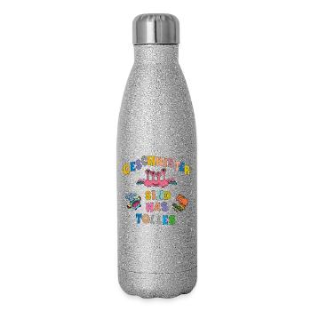 Siblings Dear Brother Sister - Glitter Thermal Bottle 500 ml - silver glitter - Right