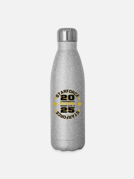 Landsberg Cheerleading - Glitzer Isolierflasche 500 ml - Silber Glitzer