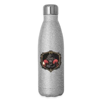 Gorilla Boxer MMA - Glitter Thermal Bottle 500 ml - silver glitter - Right