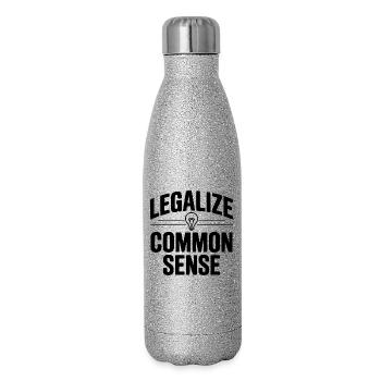 Legalize Common Sense - Glitter Thermal Bottle 500 ml - silver glitter - Right