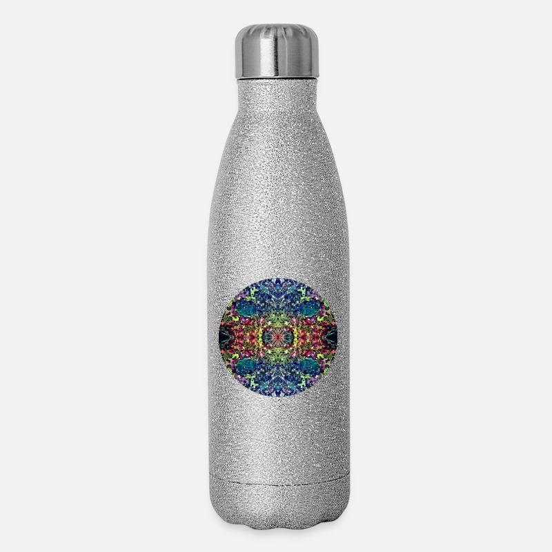 Nature Mandala Underwater Landscape - Glitter Thermal Bottle 500 ml - silver glitter