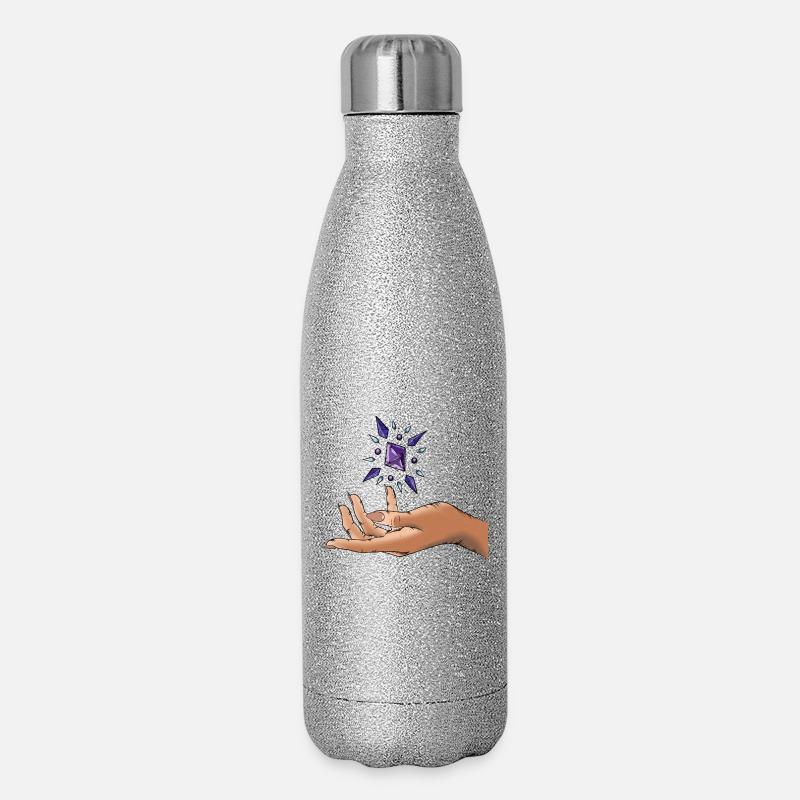 Crystal witch - Glitzer Isolierflasche 500 ml - Silber Glitzer