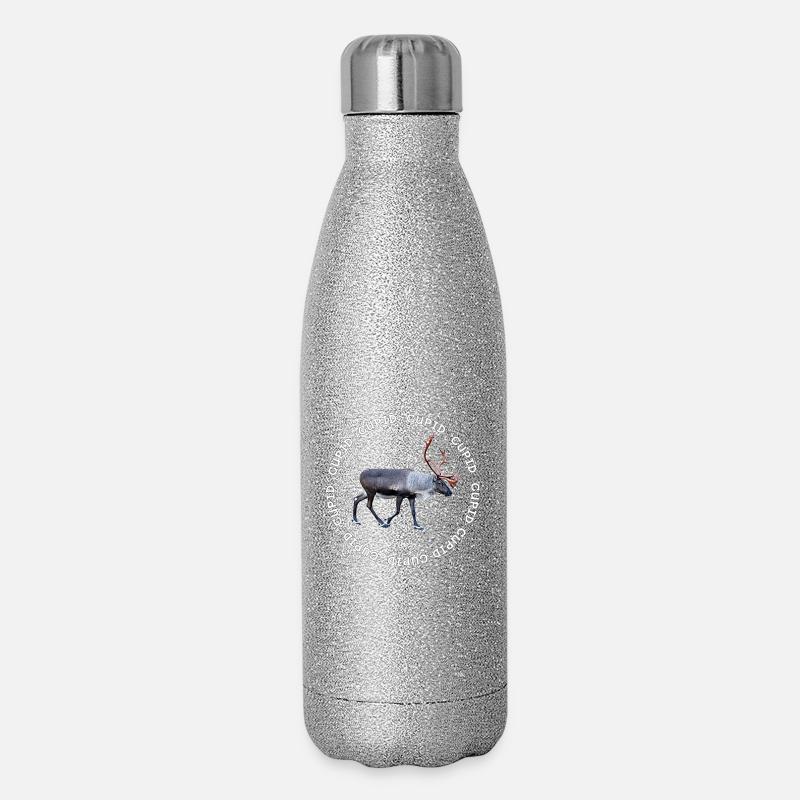 AMOR - Glitzer Isolierflasche 500 ml - Silber Glitzer