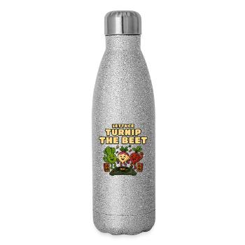 Lettuce Turnip Beet DJ Groove - Glitter Thermal Bottle 500 ml - silver glitter - Right
