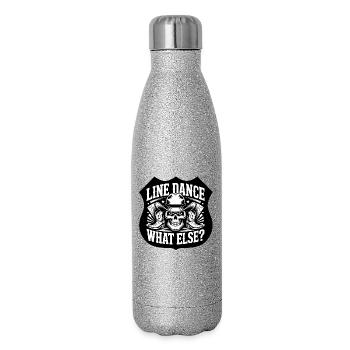 LineDance Skull Cowboy Boots - Glitter Thermal Bottle 500 ml - silver glitter - Right