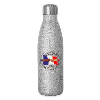 Les_bleus_donnent_la_meme_couleur_aux_fans - Glitter Thermal Bottle 500 ml - silver glitter - Right