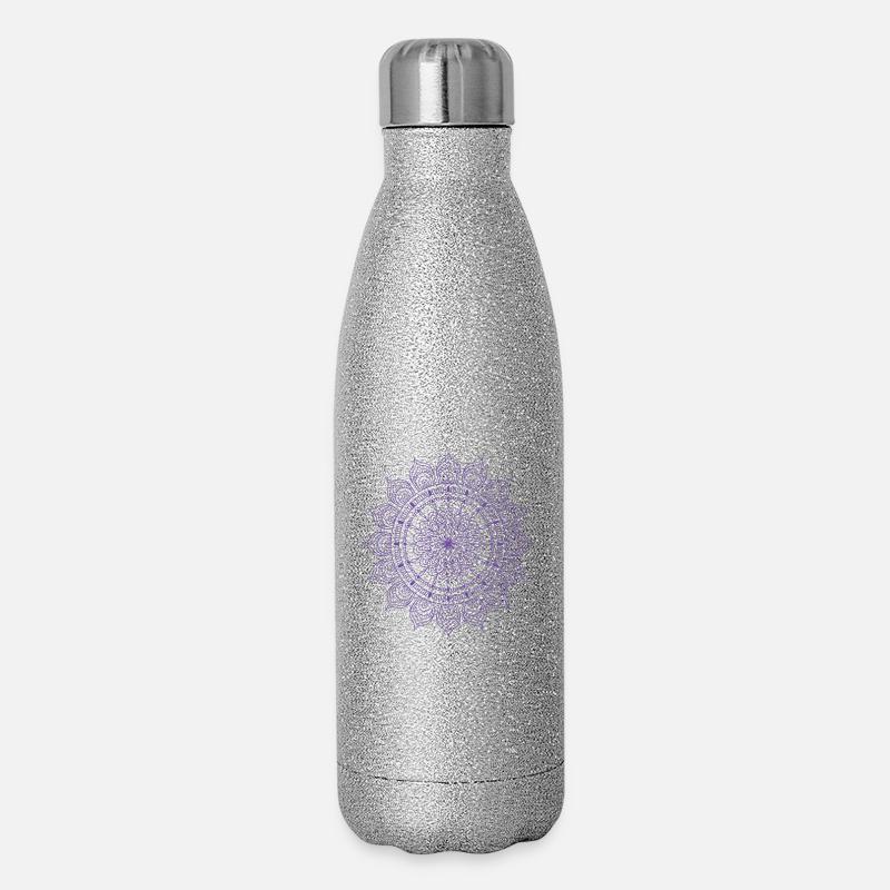 Mandala - Glitter Thermal Bottle 500 ml - silver glitter