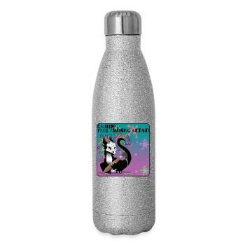 Attention: Freelance Running Artist - Glitter Thermal Bottle 500 ml - silver glitter - Right