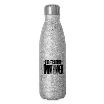 professional Overthinker Bold - Glitter Thermal Bottle 500 ml - silver glitter - Right