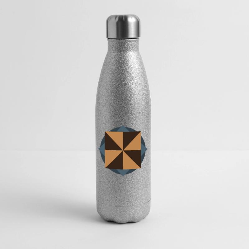 PYRAMID CORE GEOMETRY | Basic Shapes Artwork Glitter Thermal Bottle 500 ml