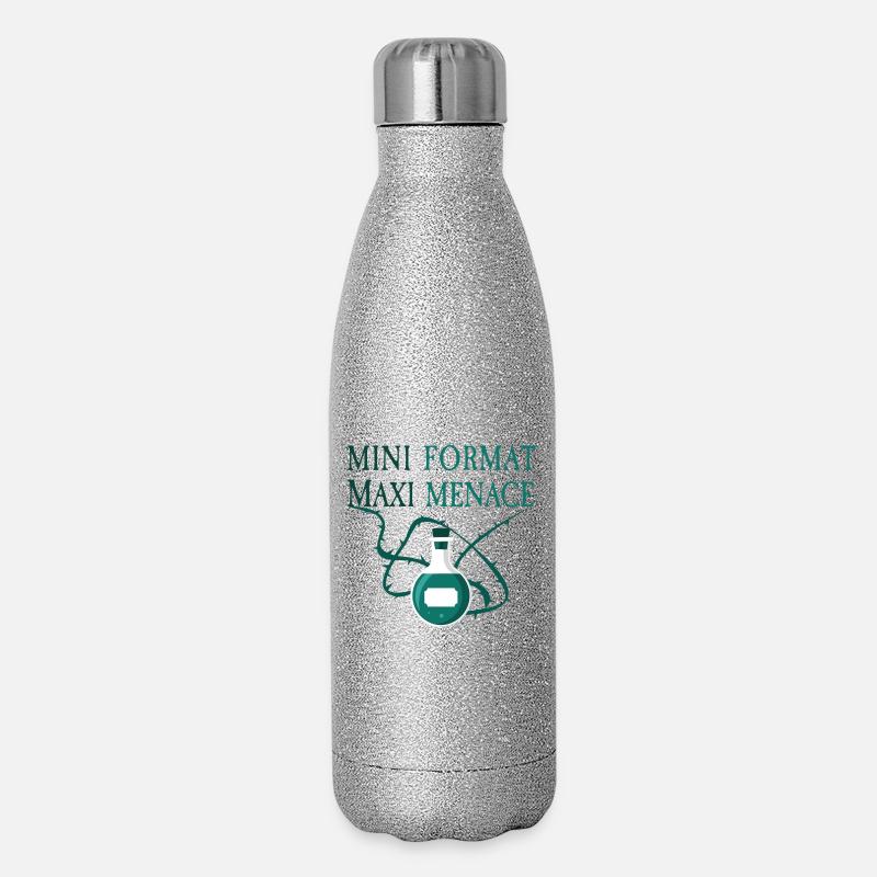Small Format Maxi Menace - Glitter Thermal Bottle 500 ml - silver glitter