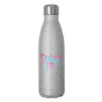 Dinight Pro Neon Gradient - Glitzer Isolierflasche 500 ml - Silber Glitzer - Rechts